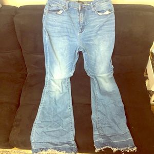 High rise flare jeans